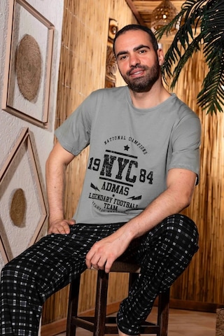 Sude Erkek Süprem Bisiklet Yaka İnce Kısa Kol Pijama Takımı A803/128 - 1 Adet 001