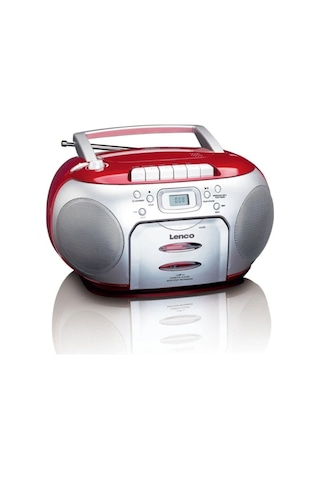 Lenco Taşınabilir Radyo / Cd / Kaset Çalar +Aux Kırmızı