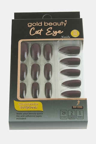 Hnrlıshp Gold 24lü Kedi Gözü Takma Tırnak-mor
