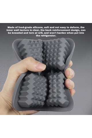 Xiyyadms Yemek Dereceli Silikon Buzluk, 4 Kare Büyük Buz Küpü, Yavaş Erime, Whiskey Ve Kokteyller İçin Ev Kullanıma Uygun, Yeşil Renk Çok Renkli