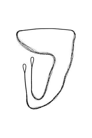 Dolıty Okçuluk Aksesuarları Siyah Bowstrings 122-cm-/-48inch Siyah