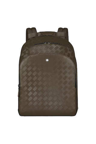 Montblanc Extreme Deri 3 Bölmeli Orta Boy Sırt Çantası 221594 Haki