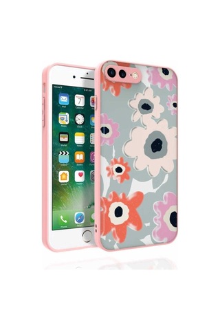 Apple Uyumlu iPhone 7 Plus Kılıf Desenli Kamera Korumalı Parlak Zore Nora Kapak NO5