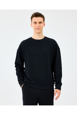 Skechers M Essential Crewneck Sweatshirt Erkek Siyah Sweatshirt S2610015-3817 Siyah