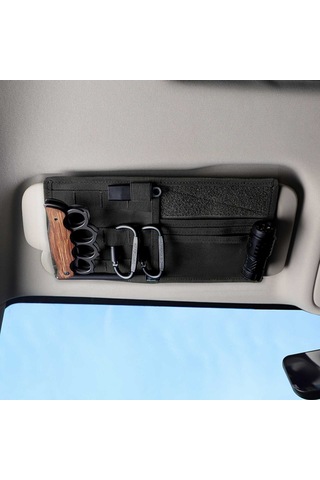 Araba Sun Visor Organizatör Çok Cep Araç Vizör Panel Depolama Sahibi Sürücü Lisansı İçin Uygun Khaki