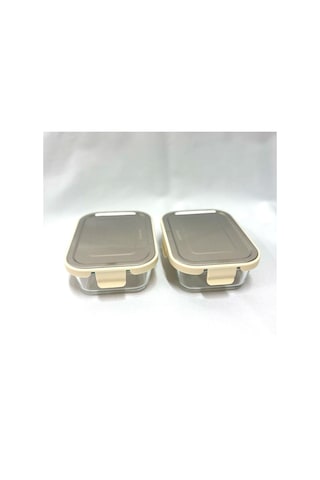 Cooker Ckr3487 Cam Saklama Kabı 640 Ml Krem 2 Adet Krem