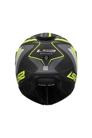 Ls2 Strobe 2 Phantom Motosiklet Kaskı Mat Titanium - Neon Sarı