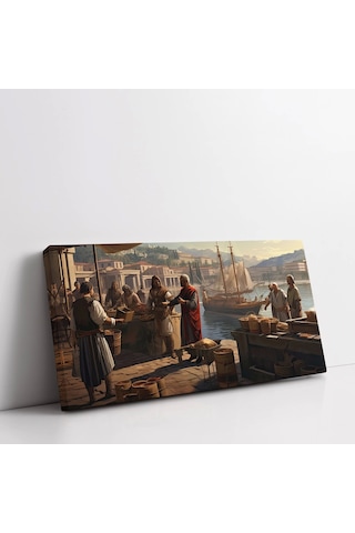 Balıkçı İskelesi Kanvas Tablo