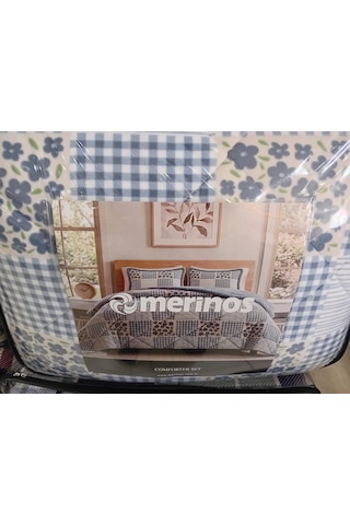 Comforter Çift Kişilik Yorgan Set / 220x240 / Çeyiz / Yorgan /set Açik Mavi