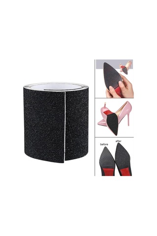Homyl Taban Çıkartmaları Aksesuarlar Ayakkabı Kare Çubuğu Siyah 10x100cm