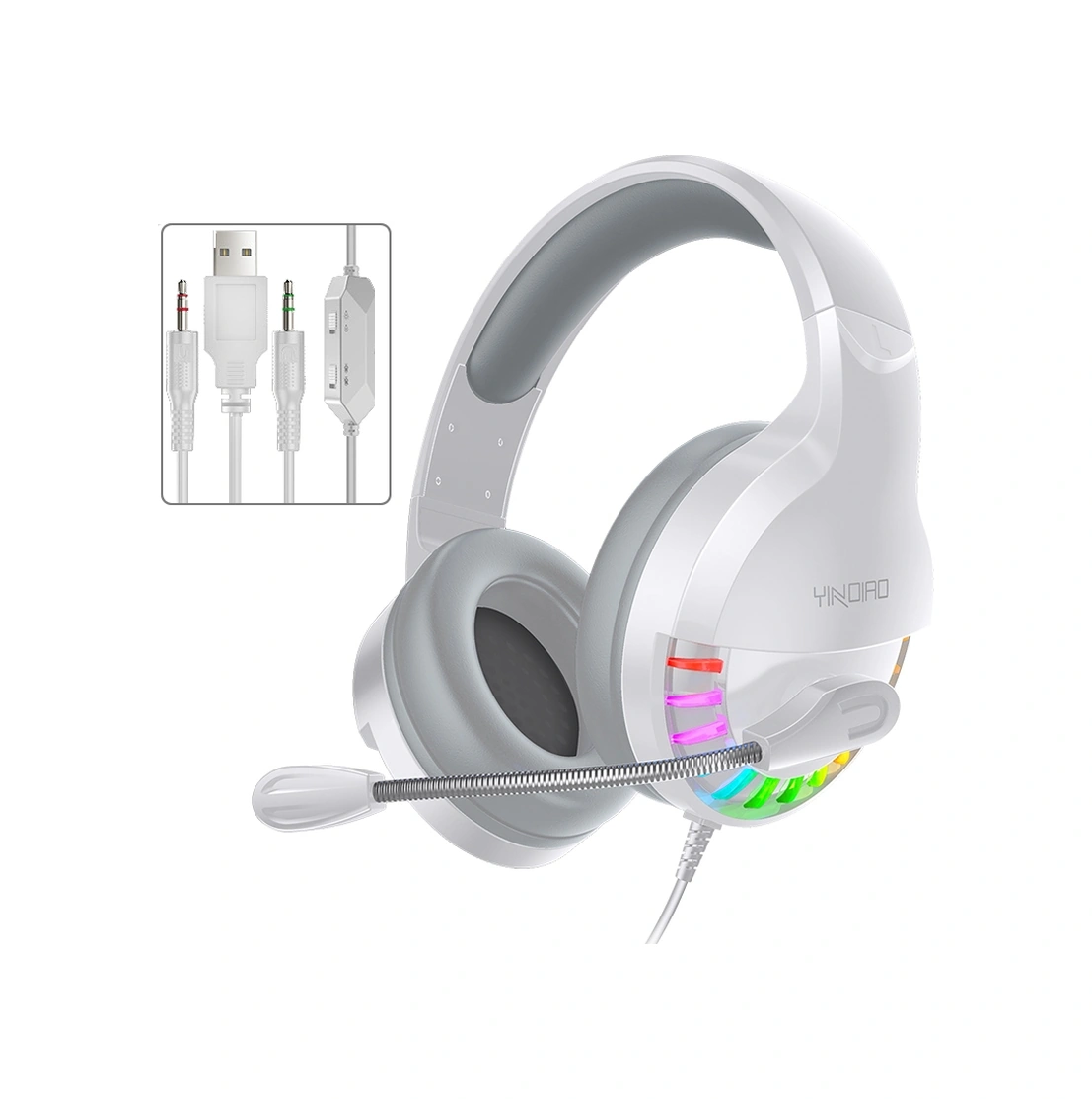 Sones Yındıao Q2 Mikrofonlu Baş Üstü Kablolu Oyuncu Kulaklığı, Sürüm: Çift 3,5 Mm + Usb