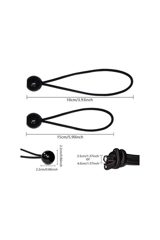 10 Adet Bungee Topu Brandaları Tuval Branda Bayrak Direği Bağları Kordon Uçları Elastik Halat Dantel Sabit Tekne Direği Kamp Çadırı Aksesuarları Beyaz