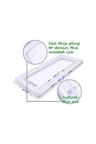 Leezsing Taşınabilir Şişme Buz Bar - Havuz Partileri Ve Açık Hava Kullanımı İçin Pratik Çözüm BEYAZ