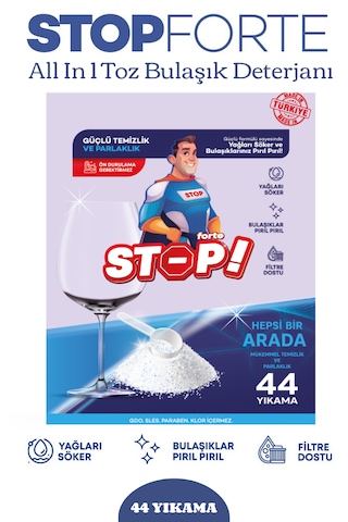 Stop Forte Toz Bulaşık Deterjanı 44 Yıkama