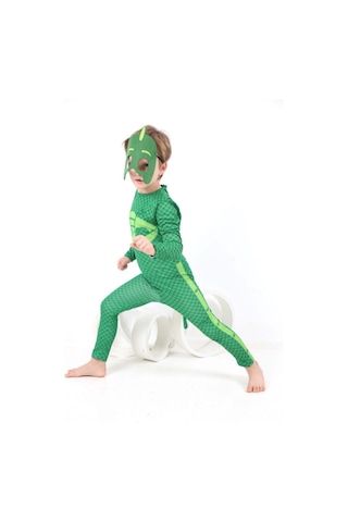 Tarzkids Pijamaskeliler Kertenkele Çocuk Kostüm Yeşil