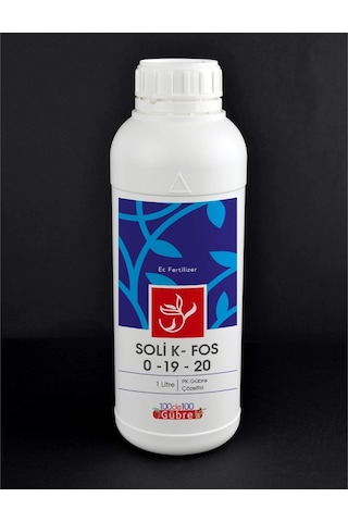 Sıvı Potasyum Fosfor Karışım Sıvı Gübre (Soli K-Fos 0-19-20) 1 L