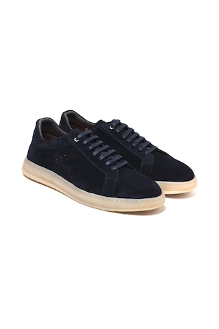 Navy Suede Sneaker Günlük Erkek Ka-26y-c27603 John May Formal Mavi