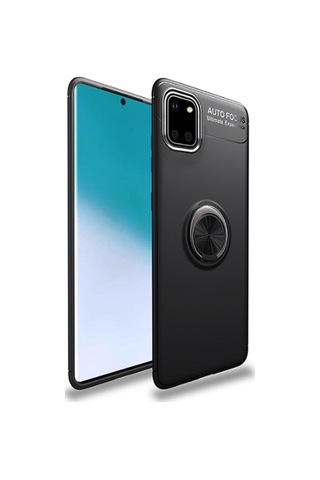 Samsung Uyumlu Galaxy A81 Note 10 Lite Kılıf Zore Ravel Silikon Kapak Siyah