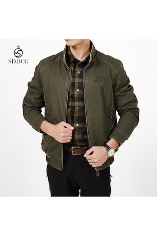 Simicg Ters Çevrilebilir Erkek Ceket Yeşil-haki Haki