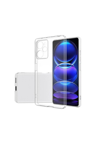 Xiaomi Poco X5 Pro Kapak Kamera Korumalı Süper Silikon Şeffaf Kılıf