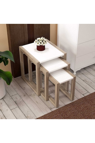 Hülya 3 Lü Zigon Sehpa Takımı Mdflam- High Gloss (414906233)