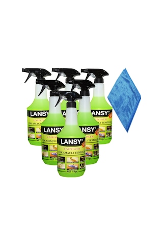Lansy Unipower Çok Amaçlı Temizlik 6 x 1 KG + Mikrofiber Bez 40 x 40 CM