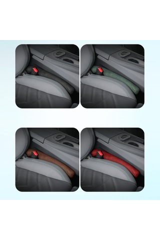 Tenfowee Araç Koltuğu Yarık Dolgusu - 2'li Paket Kahverengi Alcantara Kumaş