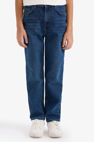 Defacto Erkek Çocuk Straight Fit Düz Paça Jean Pantolon F8430a826smnm34 Mavi-nm34