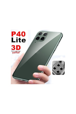 Huawei P40 Lite Kilif 3D Kamera Korumali Ince Sararmaz Seffaf 427016448
