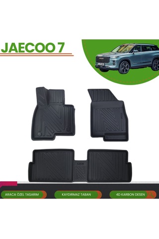 Jaecoo 7 2024+ Araca Özel 4d Havuzlu Paspas Takımı Karbon