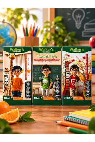 Walker's Vitamins Focus Eye Kids Şurup 150 Ml Sitikolin Lutein Beta Glukan