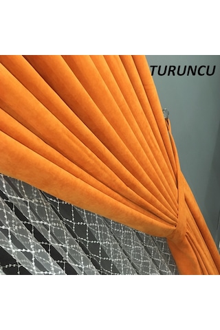 Perdefony 43 Renk Fon Perde Hem Pileli Hem Düz Dikim Renso  100 Standart Standart 2 Adet 100'Şer Cm-Perde Kuşağı Ve Renso Istemiyorum 1 - 1 Pilesiz Düz Dikim