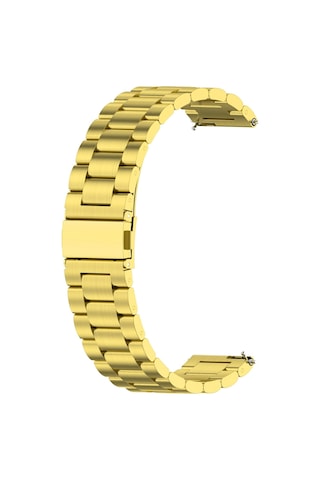 Caseonn Huawei Watch Gt 2 Pro Kordon Paslanmaz Çelik Metal Kayış Gold