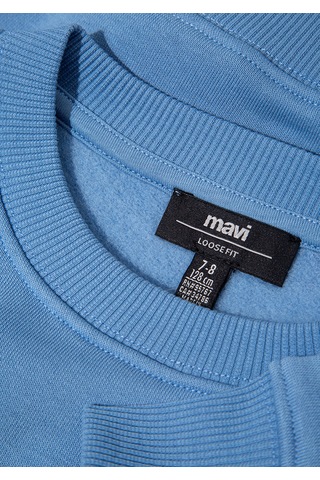 Mavi - Adventure Awaits Baskılı Mavi Sweatshirt 6s10146-70724 Mavi