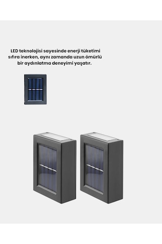 Solar Dış Mekan Aplik Su Geçirmez Dayanıklı Led Aydınlatmalı