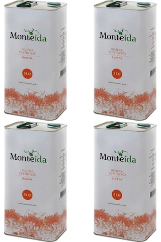 Monteida Riviera Zeytinyağı Teneke 4 x 5 L