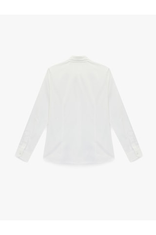 Koton Basic Slim Fit Düğmeli Uzun Kollu Pamuklu Gömlek Beyaz 6sak60295uw Beyaz