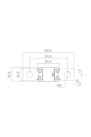 Megaval Sigorta 225 Amper 225A Siyah