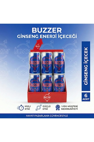 Buzzer Ginsengli Enerji Içeceği +18 - 6'lı Avantaj Set