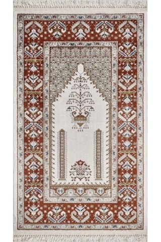 Gümüşsuyu Zara 17434 Tozumaz Seccade 80x130 - Turuncu