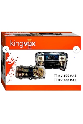 Foxus Kingvox Oto Amfi Sigorta Yuvası Dijital Voltmetre 200 Amper 1 Giriş 1 Çıkış