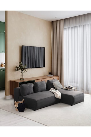 Vista L Köşe Kanepe Dinlenme Koltuk Takımı Antrasit