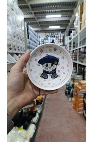 Kedi Desenli 4'lü Çerezlik, Tatlı Tabak Çocukaları Sevindirmek İçin Mükemmel Çok Renkli