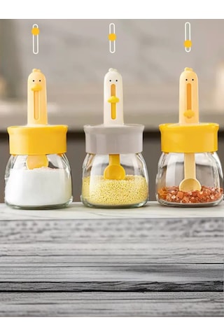 Amelief Baharatlık Ve Kaşıklı Kavanoz 292572387 Bej