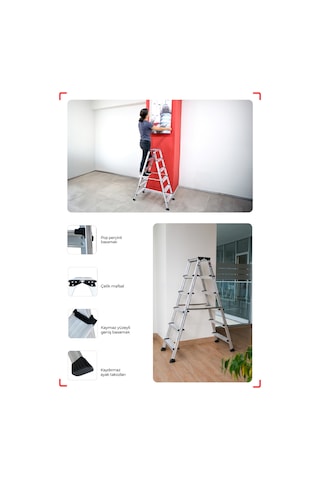 Çağsan OL6 6 Basamaklı Olimpos Çift Çıkışlı Merdiven