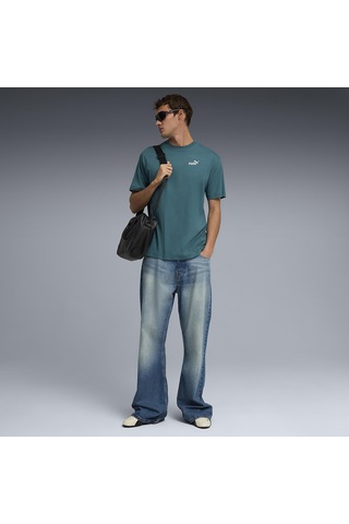 Puma Ess Relaxed No. 1 Logo Erkek Yeşil Günlük Stil T-shirt 68915341