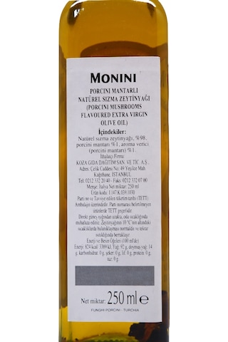 Monini Porcini Aromalı Sızma Zeytinyağı 250 Ml.