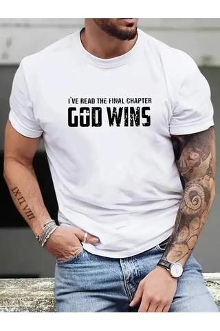 Flood Of Style Erkek Beyaz God Wıns Baskılı Oversize