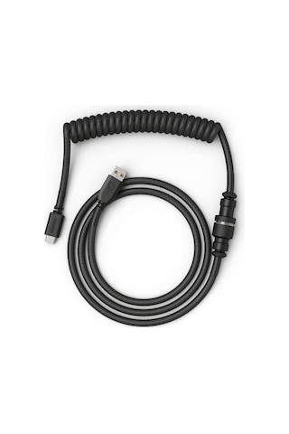 Sarmal Klavye Kablosu Mekanik Oyun Klavyesi Için El Yapımı Örgülü Sarmal Usb-c Kablosu Özel Klavye Kablosu Siyah
