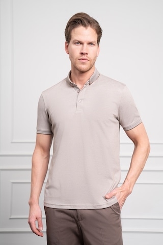 Morven Erkek Bej Trend Merserize Düz Düğmeli Yaka Dynamic Fit T-shirt 25ys018009653 Bej